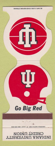 Matchbook Cover - Indiana Hoosiers Credit Union Basketball Football 1985
