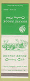 Matchbook Cover - Bonnie Brook Country Club Detroit MI WEAR
