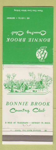 Matchbook Cover - Bonnie Brook Country Club Detroit MI WEAR
