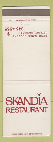 Matchbook Cover - Skandia Restaurant Detroit MI