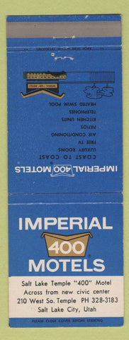 Matchbook Cover - Imperial 400 Motel Salt Lake City UT