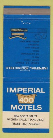 Matchbook Cover - Imperial 400 Motel Wichita Falls TX