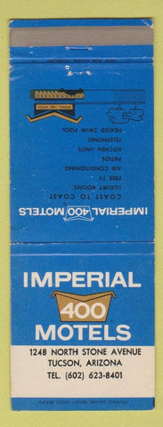 Matchbook Cover - Imperial 400 Motel Tucson AZ