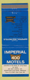 Matchbook Cover - Imperial 400 Motel Little Rock AR