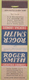 Matchbook Cover - Roger Smith Cocktail Lounges Chain WORN Midget