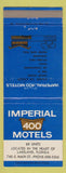 Matchbook Cover - Imperial 400 Motel Lakeland FL