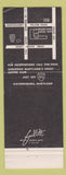 Matchbook Cover - Jim Morrisey's Charcoal Inn Gaithersburg MD Foilite
