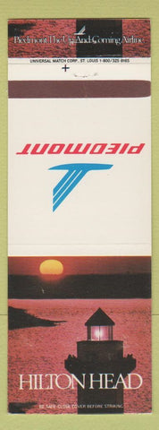 Matchbook Cover - Piedmont Airlines Hilton Head Island SC