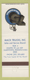 Matchbook Cover - Mack Trucks 75th Allentown PA