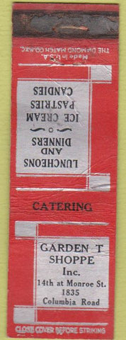 Matchbook Cover - Garden T Shoppe  NO TOWN WORN Midget