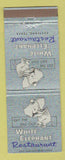 Matchbook Cover - White Elephant Restaurant Eastland TX