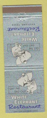 Matchbook Cover - White Elephant Restaurant Eastland TX