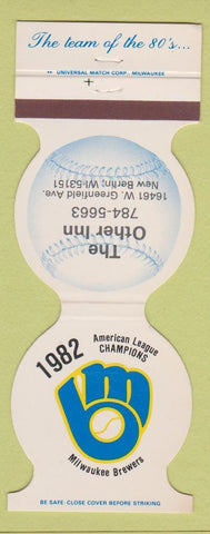 Matchbook Cover - Milwaukee Brewers Baseball 1983 Other Inn New Berlin WI
