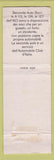 Matchbook Cover - ACI Pronto girlie Italian Auto Club? WEAR