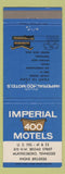 Matchbook Cover - Imperial 400 Motel Murfreesboro TN