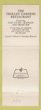 Matchbook Cover - Trolley Gardens Restaurant Salt Lake City UT