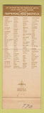 Matchbook Cover - Imperial 400 Motel Peoria IL