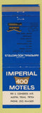 Matchbook Cover - Imperial 400 Motel Austin TX