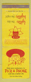 Matchbook Cover - Pick a Phone Telephone Extensions NW Bell WORN