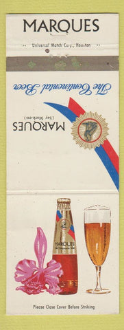 Matchbook Cover - Marques Beer San Antonio Oklahoma City WEAR
