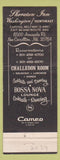 Matchbook Cover - Bossa Nova Lounge Challendon Room Sheraton New Carrollton MD
