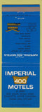 Matchbook Cover - Imperial 400 Motel Charlotte NC