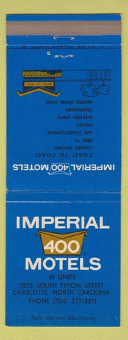 Matchbook Cover - Imperial 400 Motel Charlotte NC