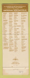 Matchbook Cover - Imperial 400 Motel Charlotte NC
