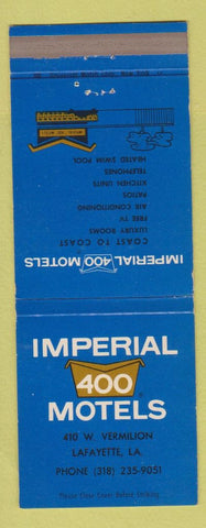 Matchbook Cover - Imperial 400 Motel Lafayette LA