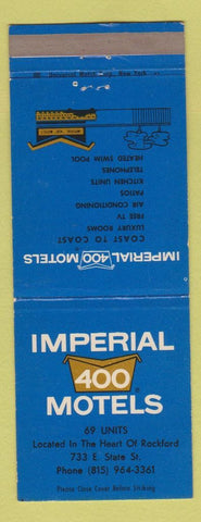 Matchbook Cover - Imperial 400 Motel Rockford IL