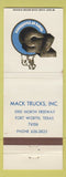 Matchbook Cover - Mack Trucks 75th Fort Worth TX WEAR