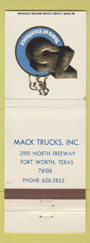 Matchbook Cover - Mack Trucks 75th Fort Worth TX WEAR