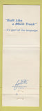 Matchbook Cover - Mack Trucks 75th Fort Worth TX WEAR