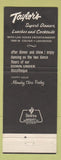 Matchbook Cover - Taylor's Supper Club Disco Lakewood Colorado Disco