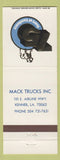Matchbook Cover - Mack Trucks 75th Kenner LA