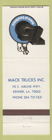 Matchbook Cover - Mack Trucks 75th Kenner LA