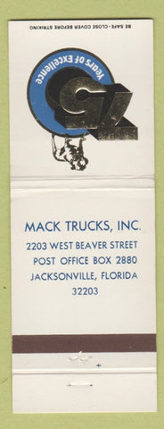 Matchbook Cover - Mack Trucks 75th Jacksonville FL