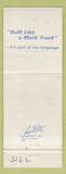 Matchbook Cover - Mack Trucks 75th Jacksonville FL