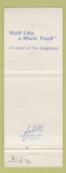 Matchbook Cover - Mack Trucks 75th Fort Lauderdale FL