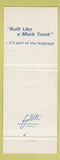 Matchbook Cover - Mack Trucks 75th Albany GA #2