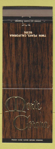 Matchbook Cover - Monte Corona Twin Peaks CA hotel