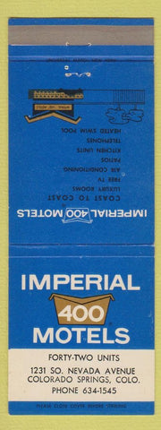 Matchbook Cover - Imperial 400 Motel Colorado Springs