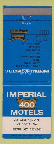 Matchbook Cover - Imperial 400 Motel Valdosta GA