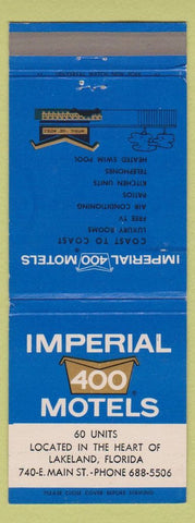 Matchbook Cover - Imperial 400 Motel Lakeland FL