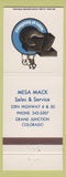 Matchbook Cover - Mack Trucks 75th Grand Junction Colorado