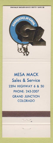 Matchbook Cover - Mack Trucks 75th Grand Junction Colorado