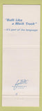Matchbook Cover - Mack Trucks 75th Grand Junction Colorado