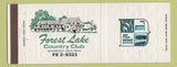 Matchbook Cover - Forest Lake Country Club Bloomfield Hills MI