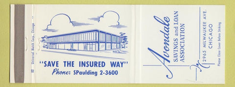 Matchbook Cover - Avondale Savings and Loan Chicago IL