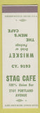 Matchbook Cover - Stag Cafe  SAMPLE